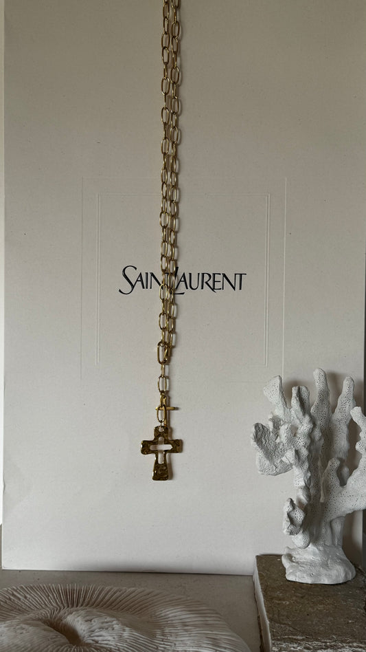 Stella crucifix gold chain