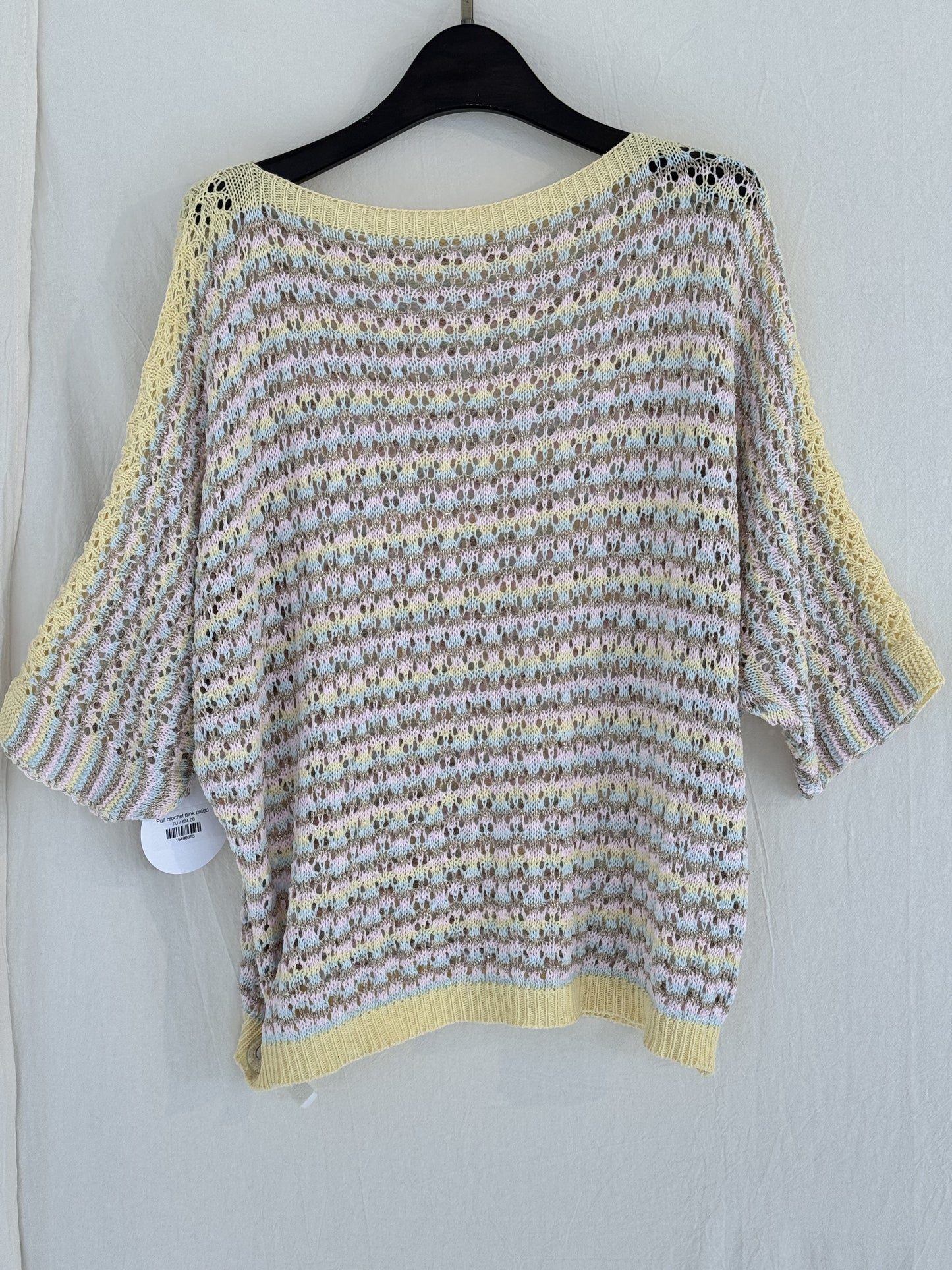 Pull crochet pink tinted