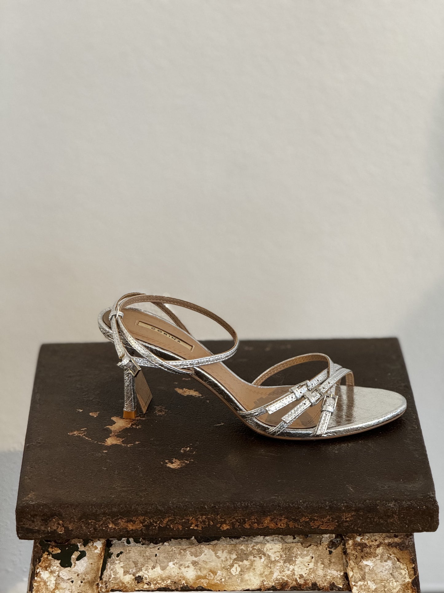 Sandales à talons Carys argentées (taille 39/41)