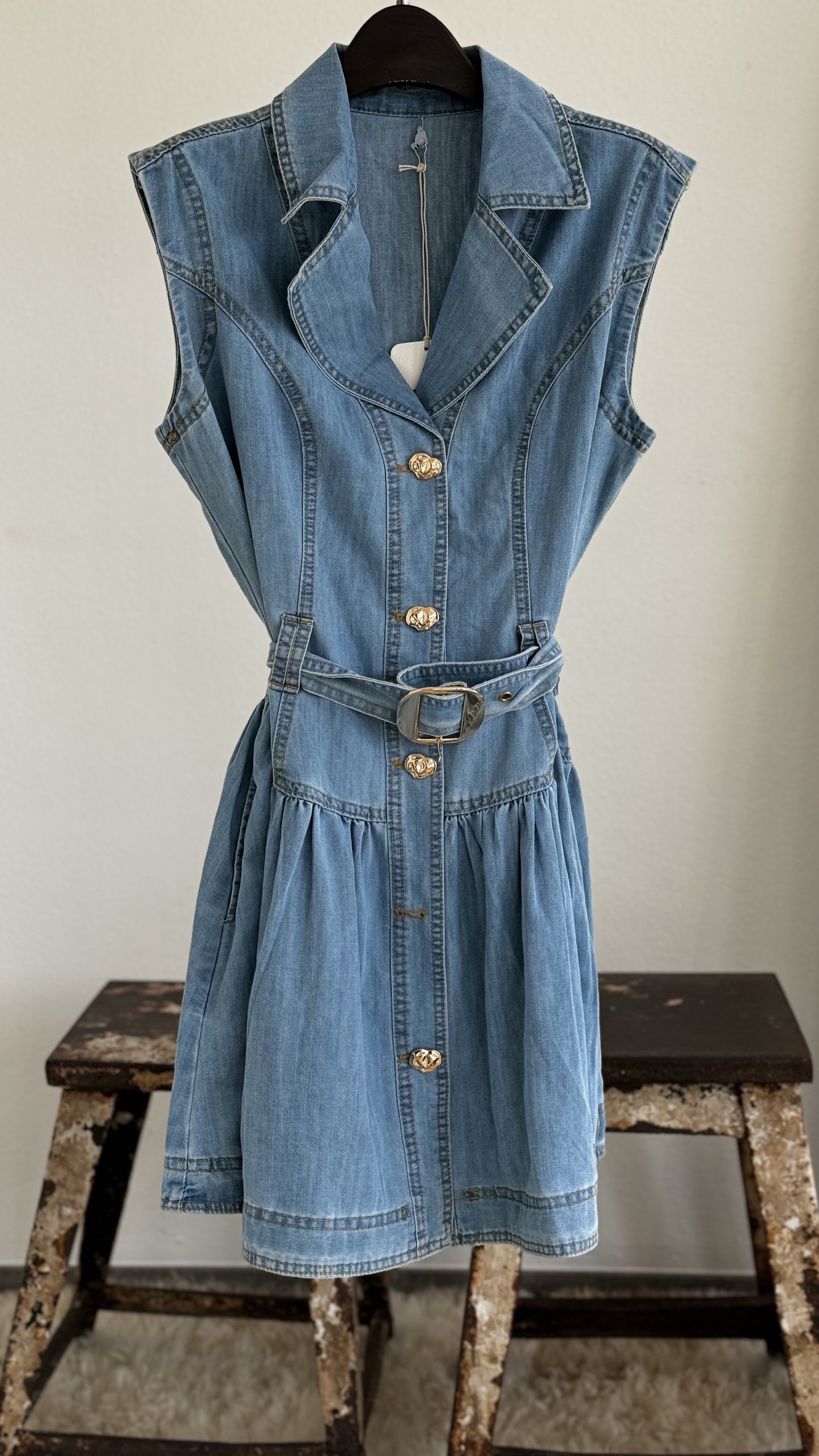 Robe jeans fleurs