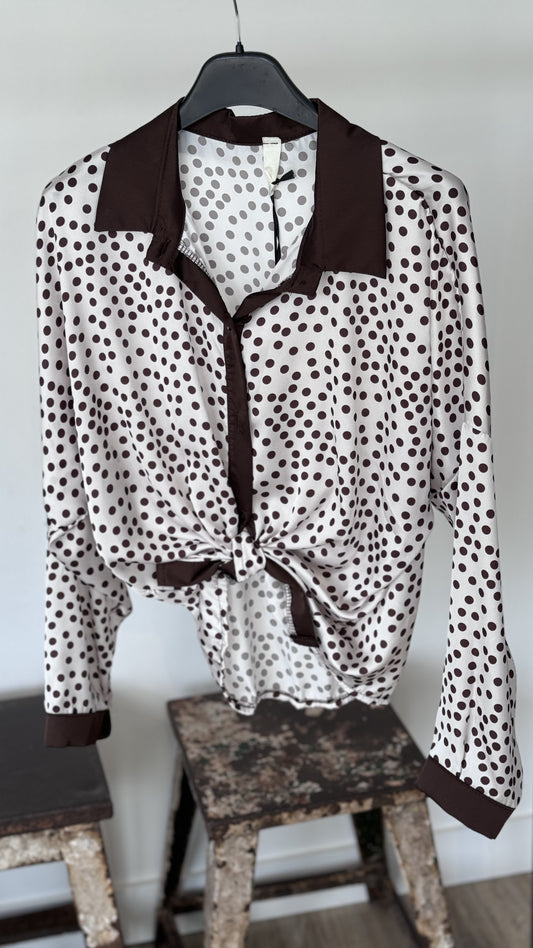 Blouse Cara pois cream