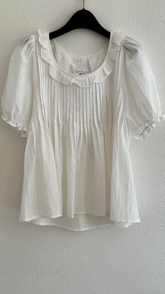 Blouse julia collar white
