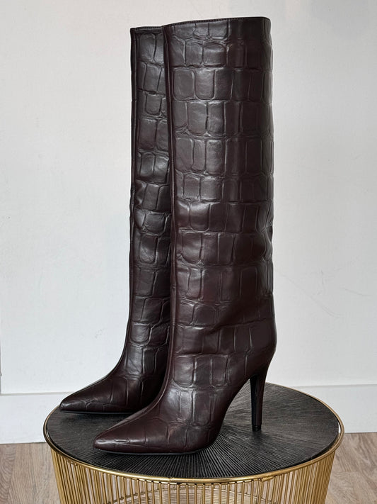 Boots Colette croco choco