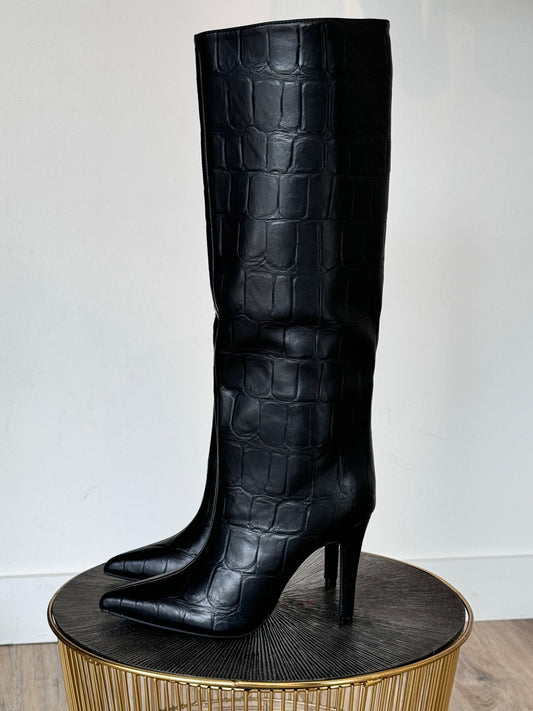 Boots Colette croco black