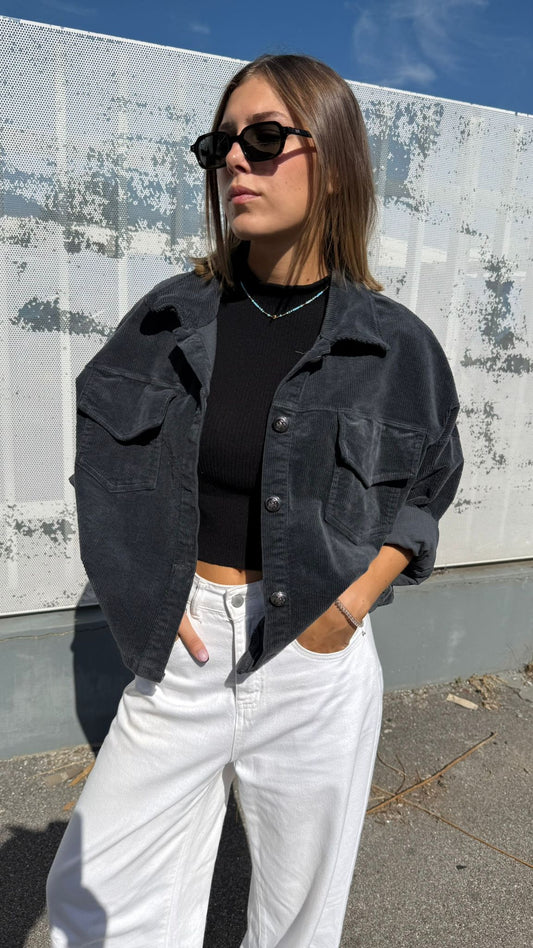 Jacket corduroy grey