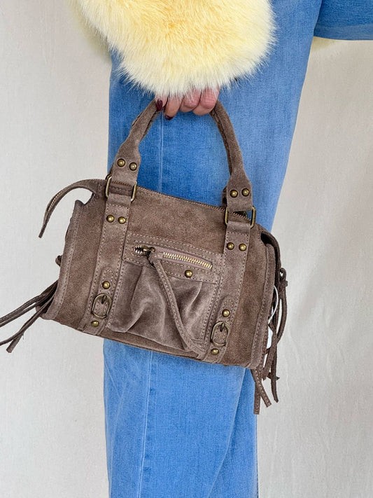 Sac B cuir sable