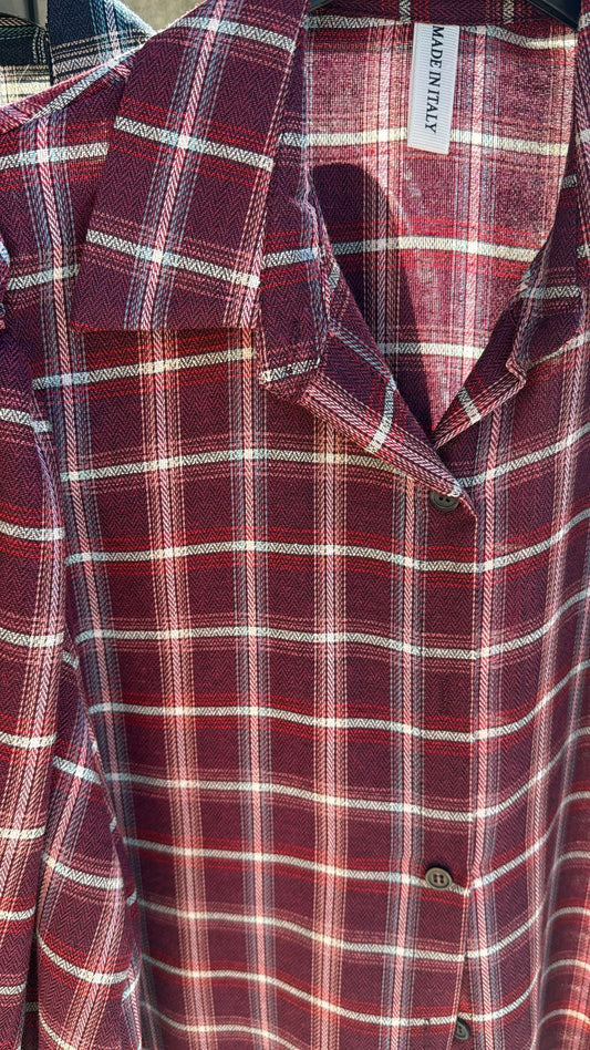 Blouse Linden tartan berry