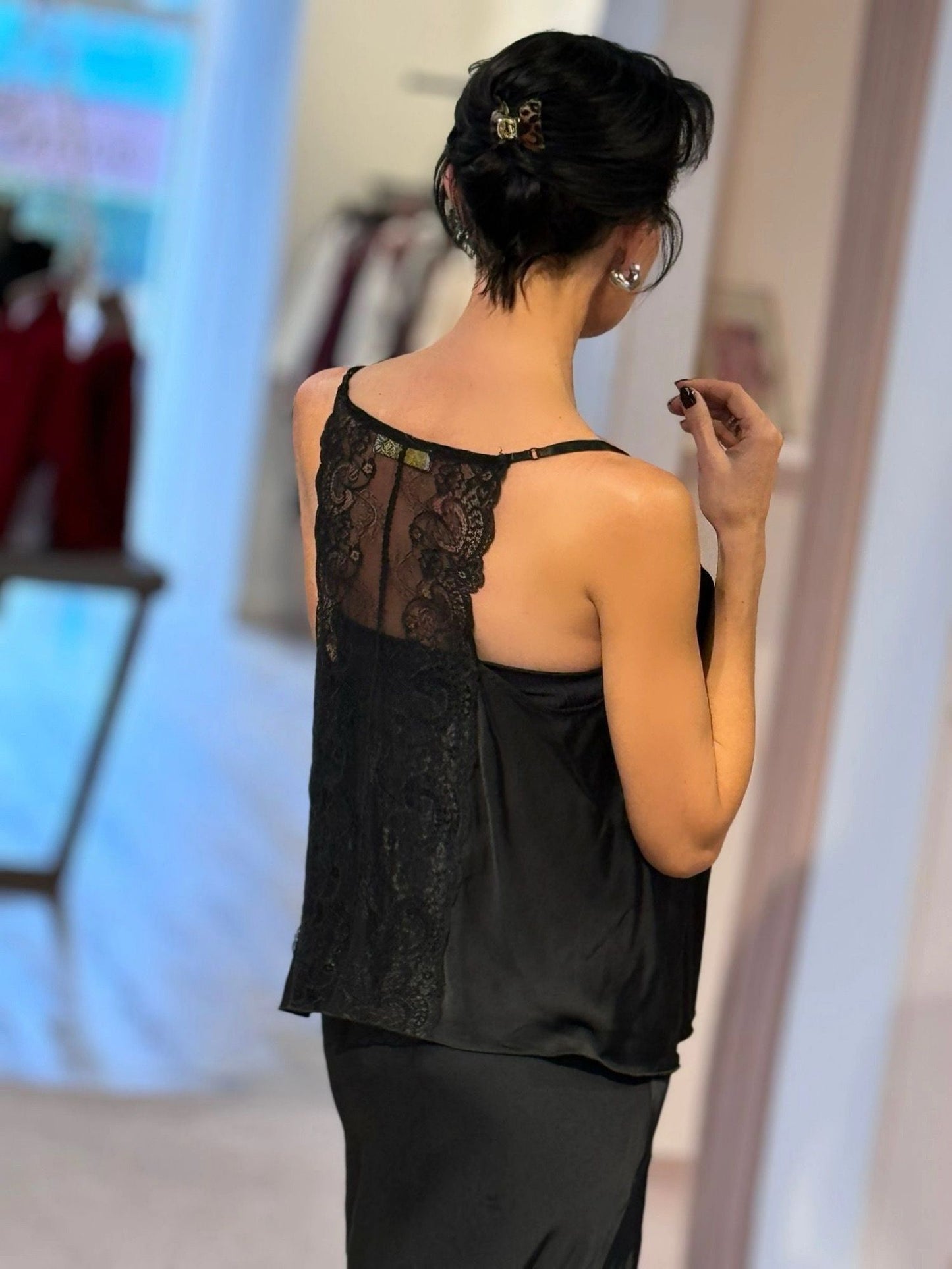 Top Manuela dentelle noir