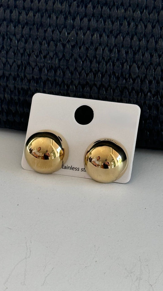Earrings Leona round small gold
