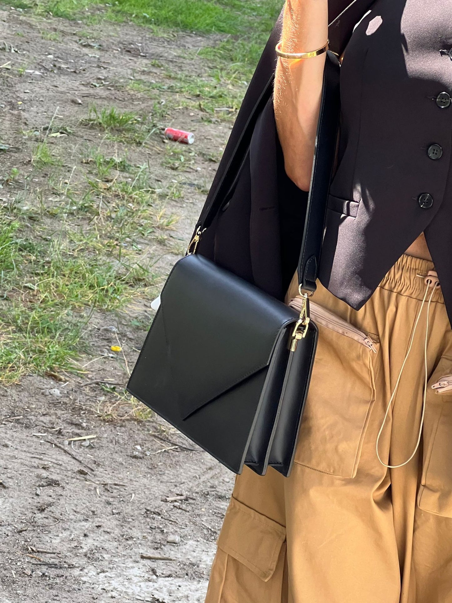 Sac enveloppe cuir