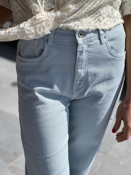 Jeans light blue white