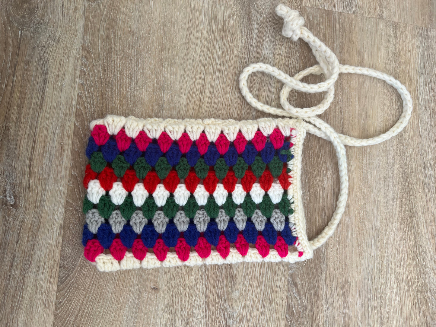 Bag phone crochet white