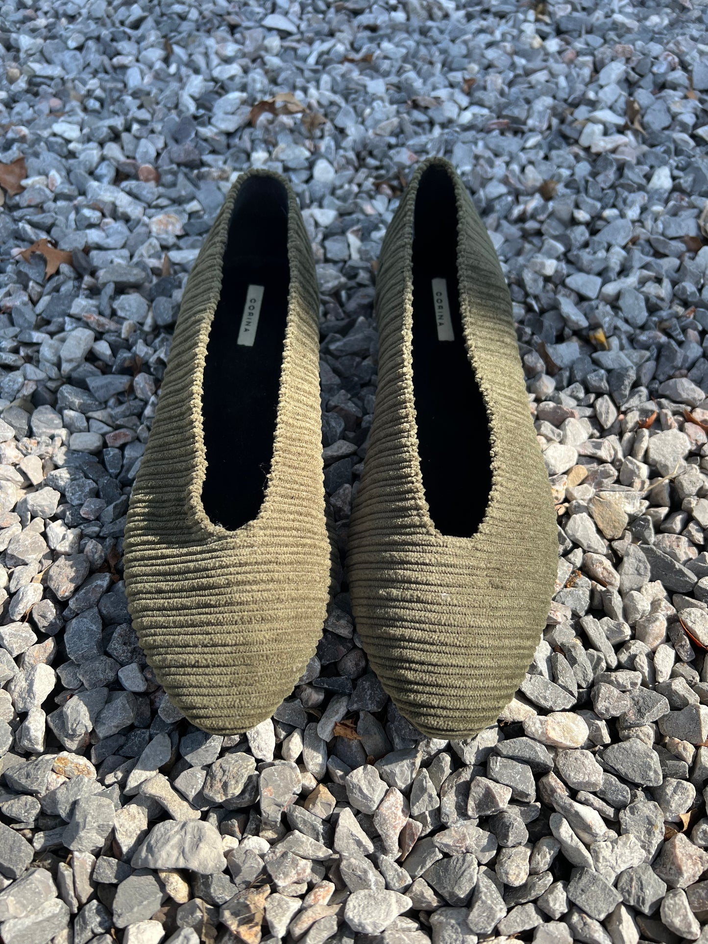 Ballerine velours vert