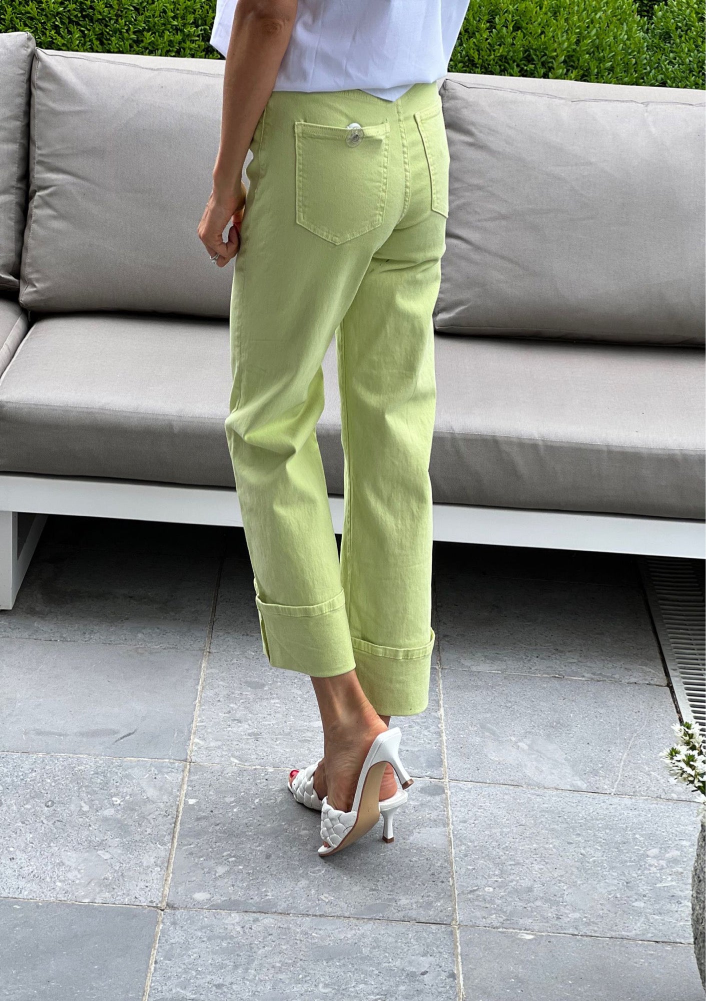 Jeans folded lime