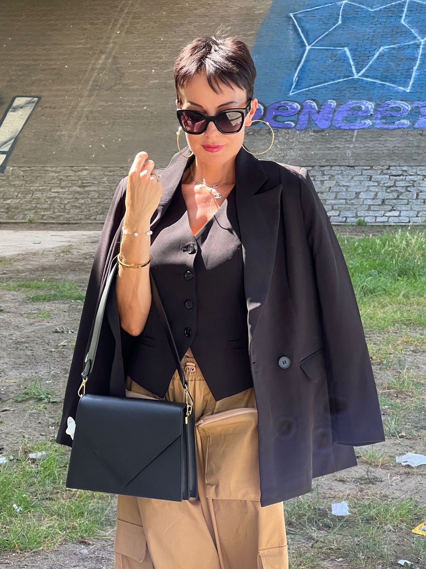 Sac enveloppe cuir