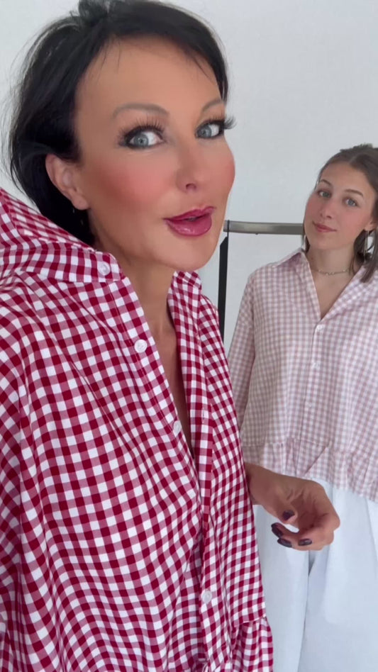 Blouse rena vichy pink